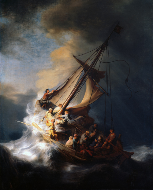 Christ in the storm on the lake of Galilee • Rembrandt van Rijn • Holland • Gloriam Deo • Honor and Praise to the Maker of All Things